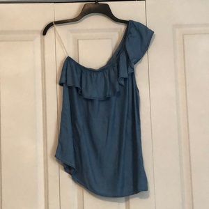 Chambray One Shoulder Old Navy Top-Small